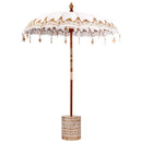 vidaXL Balinéz napernyő alappal Krém 185 x 185 x 260 cm Pamut