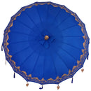 vidaXL Balinéz napernyő alappal Kék 185 x 185 x 260 cm Pamut
