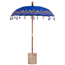 vidaXL Balinéz napernyő alappal Kék 185 x 185 x 260 cm Pamut