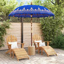 vidaXL Balinéz napernyő alappal Kék 215 x 215 x 260 cm Pamut