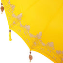 vidaXL Balinéz napernyő alappal Sárga 185 x 185 x 260 cm Pamut