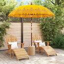 vidaXL Balinéz napernyő alappal Sárga 215 x 215 x 260 cm Pamut