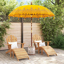 vidaXL Balinéz napernyő alappal Sárga 215 x 215 x 260 cm Pamut