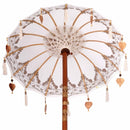 vidaXL Balinéz napernyő alappal Krém 95 x 95 x 260 cm Pamut