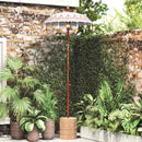 vidaXL Balinéz napernyő alappal Krém 95 x 95 x 260 cm Pamut
