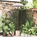 vidaXL Balinéz napernyő alappal Krém 95 x 95 x 260 cm Pamut
