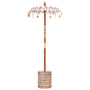 vidaXL Balinéz napernyő alappal Krém 95 x 95 x 260 cm Pamut