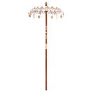 vidaXL Balinéz napernyő alappal Krém 95 x 95 x 260 cm Pamut