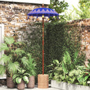 vidaXL Balinéz napernyő alappal Kék 95 x 95 x 260 cm Pamut