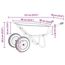 vidaXL Talicska Ezüst és Fekete 137 x 60 x 65,5 cm Acél