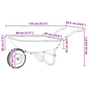 vidaXL Talicska Ezüst és Fekete 133 x 62,5 x 58 cm Acél