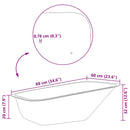 vidaXL Talicska tálca csere Ezüst 88 x 60 x 32 cm Acél