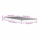 vidaXL Földi ágykeret Fehér 80 x 210 cm Tömör fenyőfa