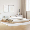vidaXL Földi ágykeret Természetes 160 x 220 cm Tömör fenyőfa