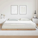 vidaXL Földi ágykeret Természetes 180 x 220 cm Tömör fenyőfa