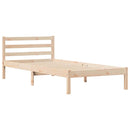 vidaXL Ágykeret fejtámlával Barna 215,5 x 85,5 x 69,5 cm Tömör fenyőfa