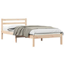 vidaXL Ágykeret fejtámlával Barna 215,5 x 85,5 x 69,5 cm Tömör fenyőfa
