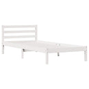 vidaXL Ágykeret fejtámlával Fehér 215,5 x 85,5 x 69,5 cm Tömör fenyőfa