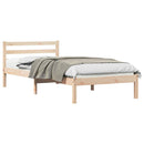 vidaXL Ágykeret Barna 215,5 x 105,5 x 69,5 cm Tömör fenyőfa