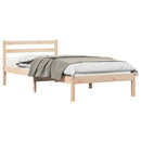 vidaXL Ágykeret fejtámlával Barna 225,5 x 95,5 x 69,5 cm Tömör fenyőfa