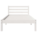vidaXL Ágykeret fejtámlával Fehér 225,5 x 95,5 x 69,5 cm Tömör fenyőfa