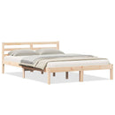 vidaXL Ágykeret Barna 225,5 x 145,5 x 69,5 cm Tömör fenyőfa