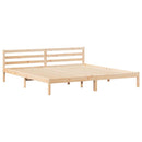 vidaXL Ágykeret Barna 225,5 x 205,5 x 69,5 cm Tömör fenyőfa