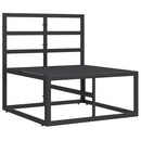 vidaXL Kültéri Bútor párnával Fekete és Antracit 70 x 71,5 x 71 cm Fém