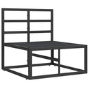 vidaXL Kültéri Bútor párnával párnával Fekete Alumínium