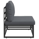 vidaXL Kültéri Bútor párnával Fekete és Antracit 70 x 71,5 x 71 cm Fém