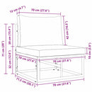 vidaXL Kültéri Bútor párnával párnával Fekete Alumínium