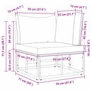 vidaXL Kültéri Bútor párnával párnával Fekete Alumínium