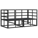 vidaXL Kültéri Bútor párnával párnával Fekete Alumínium