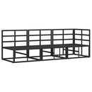 vidaXL Kültéri Bútor párnával párnával Fekete Alumínium