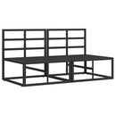 vidaXL Kültéri Bútor párnával párnával Fekete Alumínium