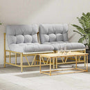 vidaXL Kerti Szék 2 pcs Világosszürke 75 x 75 x 71 cm Acél