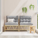 vidaXL Kerti Szék 2 pcs Világosszürke 75 x 75 x 71 cm Acél