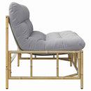 vidaXL Kerti pad Világosszürke 110 x 75 x 71 cm Acél