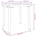 vidaXL Napozóágy asztallal 2 pcs Fekete 40 x 40 x 40.5 cm polirattan