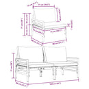 vidaXL Kültéri Bútor párnával párnával Antracit Acél