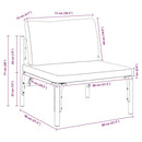 vidaXL Kültéri Bútor párnával párnával Antracit Acél