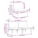 vidaXL Kültéri Bútor párnával párnával Antracit Acél