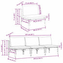 vidaXL Kültéri Bútor párnával párnával Antracit Acél