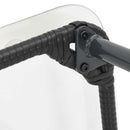 vidaXL Kerti Asztal Fekete 80 x 40 x 45.5 cm Poli rattan