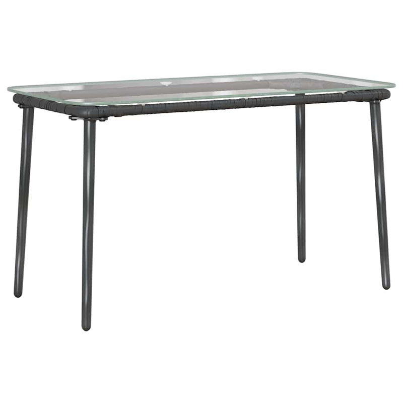 vidaXL Kerti Asztal Fekete 80 x 40 x 45.5 cm Poli rattan