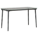 vidaXL Kerti Asztal Fekete 80 x 40 x 45 cm polirattan