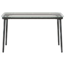 vidaXL Kerti Asztal Fekete 80 x 40 x 45 cm polirattan