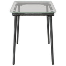 vidaXL Kerti Asztal Fekete 80 x 40 x 45 cm polirattan