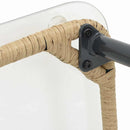 vidaXL Kerti Asztal Természetes 80 x 40 x 45.5 cm Poli rattan