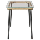 vidaXL Kerti Asztal Természetes 80 x 40 x 45.5 cm Poli rattan